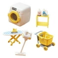 thumbnail image 2 of Juego de Lavandería de Muñecas CUTICAT Planchado Carrito Lavadora Aspiradora 1/18 Juguetes en miniatura de casa de muñecas, 2 of 8