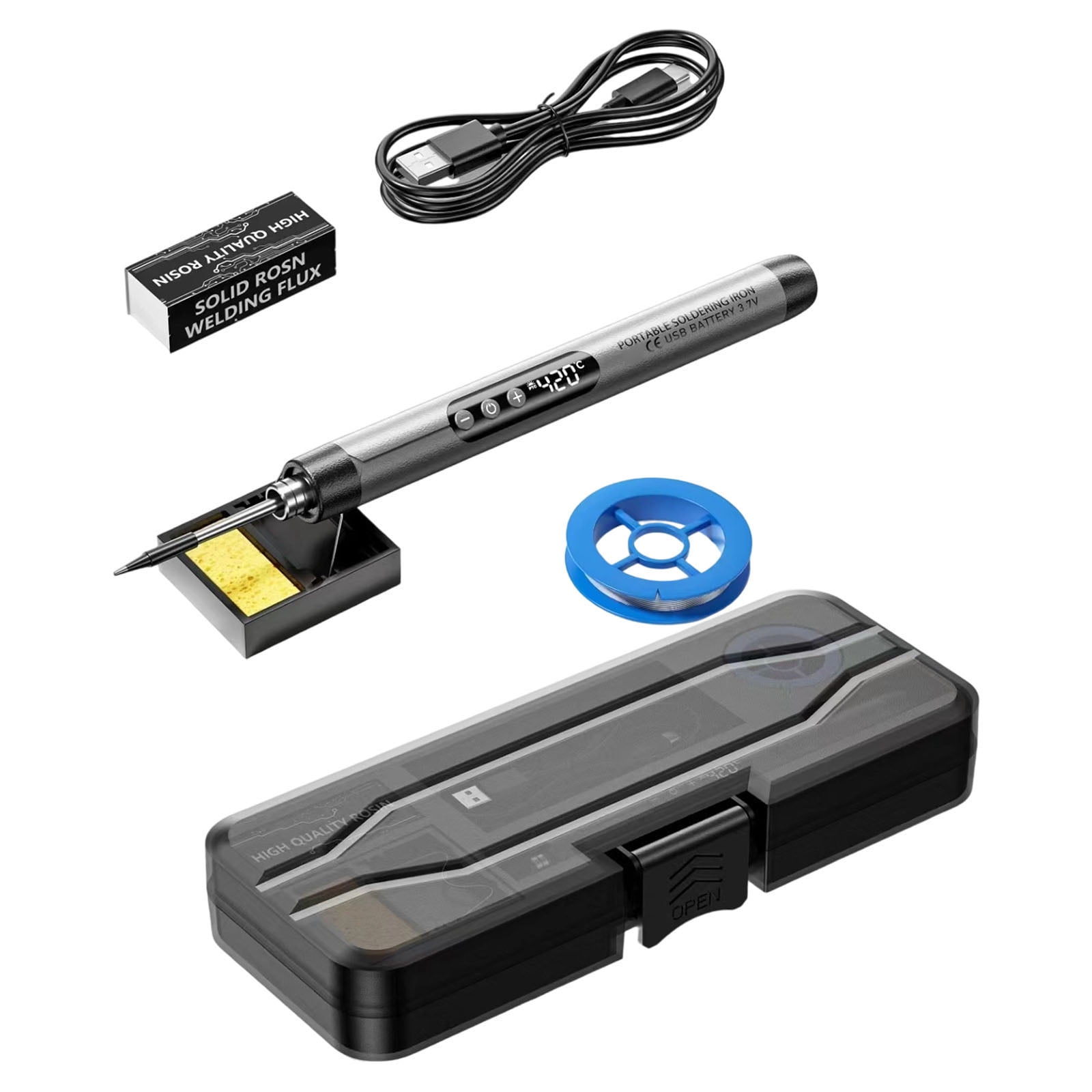 200°C - 450°C Adjustable Temperature Electric Soldering Iron Welding Solder Rework Station Repair Tool