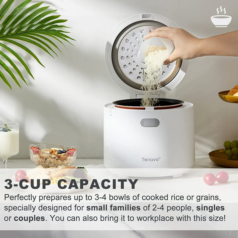 GCP Products GCP-65483633 Mini Rice Cooker, 3 Cups Uncooked Small