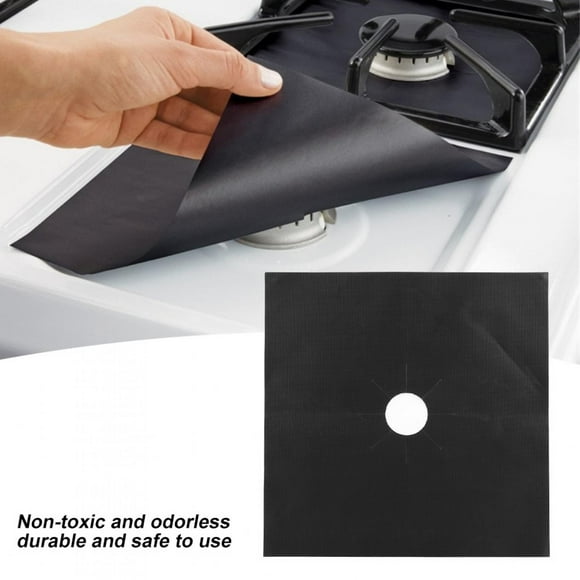 Cubierta para estufa de gas Jadeshay 4 piezas Revestimiento para quemadores de estufa de gas Grado profesional