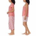 thumbnail image 2 of Carole Hochman Ladies' Cotton Fabrication 4-piece Pajamas Set, 2 of 5
