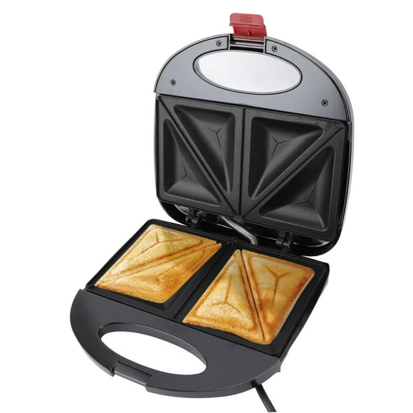 Electric Maker, 750W Nonstick Grill Panini Press Grill with Indicator Light, Cool Touch Handle, Double Sided Grilled 2 Sandwiches for Breakfast