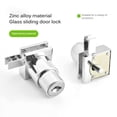 thumbnail image 2 of Showcase Display Cabinet Sliding Glass Door Lock+ 2pcs Key For 5-8mm Glass, 2 of 11