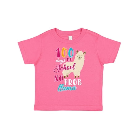 

Inktastic 100 Days of School No Prob Llama Gift Toddler Boy or Toddler Girl T-Shirt