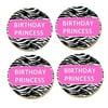 12 - 2 inch Birthday Princess Edible Cupcake Image Toppers