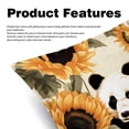 thumbnail image 2 of Panda Sunflower Decorative Velvet Throw Pillow Covers for Chair - Set of 2, Unique Patterns, 16x16, 18x18, 20x20 Inches for Home Decor and Gifts, 2 of 6
