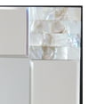 thumbnail image 2 of Rectangle Beveled Mirror with Mother of Pearl Accent, Silver- Saltoro Sherpi, 2 of 5