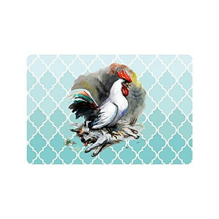 Trellis Over Door MKHERT Rooster Win Over The Dog Moroccan Trellis Doormat Rug Home Decor Floor Mat Bath Mat 23.6x15.7 inch ()