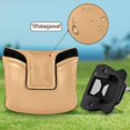 thumbnail image 6 of Haosy Summer Tan Golf Mallet Putter Cover Strong Magnetic Leather Golf Club Headcover Closure, 6 of 7