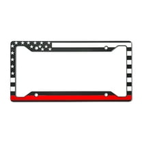 LP Frameworks American Flag (Red Stripe) 3D Raised License Plate Frame | 1 Pack Car License Plate Cover | Universal US Car License Plate Holder | Auto (Car, Truck and SUV