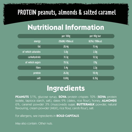 Eat Natural Protein Packed Salted Caramel & Peanuts Bars 3 x 40g, British Import (Pack of 3)
