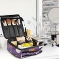 thumbnail image 5 of FORMRS Travel Makeup Bag Large Capacity Train Case Cosmetic Organizer with Adjustable Dividers, Halloween Black Cat, 5 of 8
