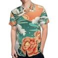 thumbnail image 4 of High Quality Hawaiian Shirts for Men Short Sleeve Aloha Beach Shirt Floral Summer Casual Button Down Shirts Blouses QLFGMT, 4 of 7