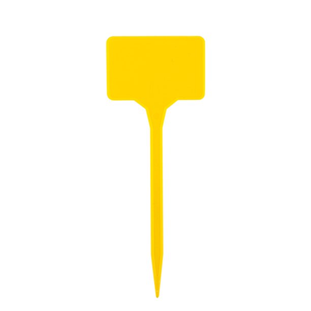 Etiquetas de plantas aromáticas 15 cm - Portaetiquetas amarillo para el jardín - Etiquetas de plantas para semillas set de 15 - Etiquetas de plantación de plástico