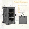 thumbnail image 4 of YYAo Portable Folding Storage Cabinet, Folding Camp and Beach Storage Cabinet, Folding Camping Storage Cabinet with 3 Shelves and Carry Bag-M, 4 of 9