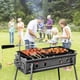 thumbnail image 4 of AthLike Asador Eléctrico Auto-Giratorio de Acero Inoxidable para Barbacoa - con Mango/ 2 Broquetas de Carne/Soporte para Motor y Asador, Grill Rotativo para Picnic Acampada Pollo Lechón Verduras esquí esquí Gafas de esquí, 4 of 5