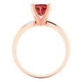 thumbnail image 4 of Clara Pucci 14K Rose Gold 1ct Garnet Solitaire Ring for Women, 4 of 8