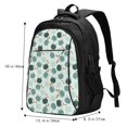 thumbnail image 5 of Pofeuu Frog And Dragonflies Print Storage Laptop Backpack with USB Charging Port[Water Resistant] College Computer Bookbag Fits, 5 of 7