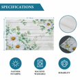 thumbnail image 6 of Eucalyptus Leaves Placemats Set of 4, Daisy Spring Floral Botanical Wooden Placemats for Dining Table, Place Mats for Kitchen Tabletop, Waterproof Wipeable Dining Table Mats Set, 6 of 9
