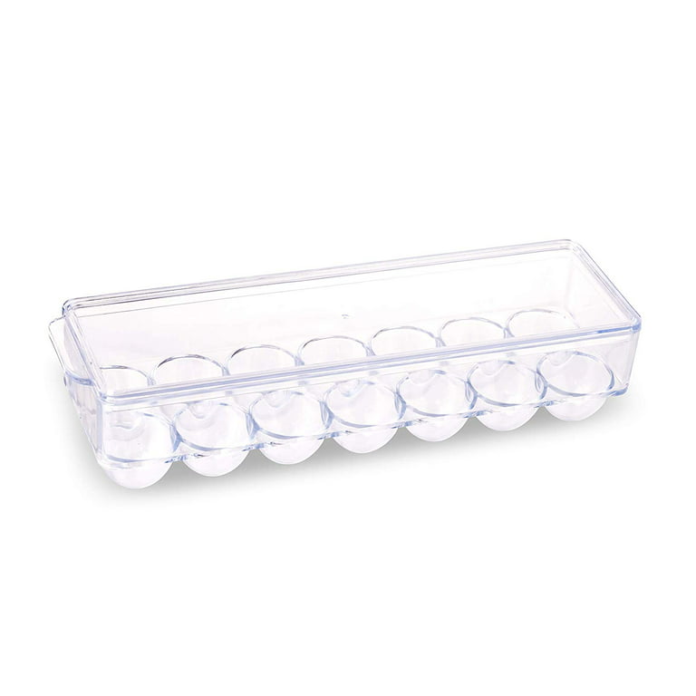  OnDisplay Stackable Acrylic Gravity Egg Tray Holder for Fridge  (Brown, Single Tray) : Appliances