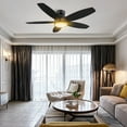 thumbnail image 5 of Trifect Levi 48” Black Soft Modern Integrated LED Ceiling Fan with Remote Control, 5 of 7