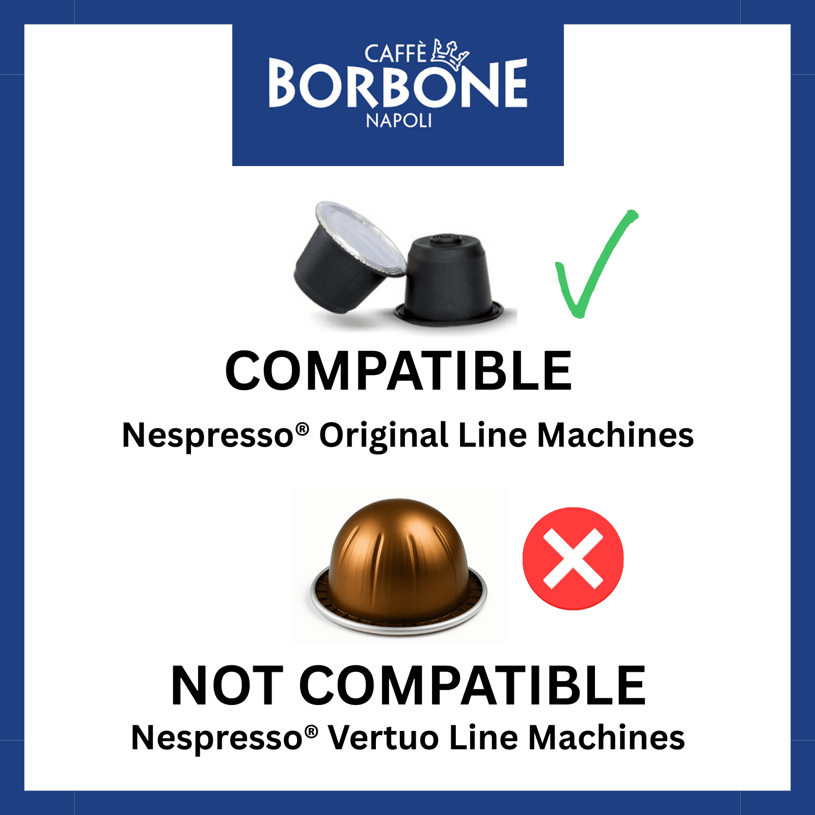 Caffè Borbone Miscela DEK Blend Decaffeinated Espresso Pods, Medium Roast, Decaf Espresso, Compatible with Nespresso Original Machines, 100 Count