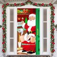 thumbnail image 4 of Lilixerw Christmas Santa Claus Pattern Door Cover Decorations,Fashion Merry Xmas Hanging Wall Decoration Sign for Festival Holiday Decor,Party Supplies,35.43 x 72.83 inch, 4 of 5