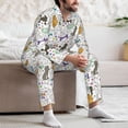 thumbnail image 7 of Lsque Colorful Poodle Dog Pattern Long Sleeve Pajama Set for Men - Soft 2-Piece Sleepwear and Loungewear Set with Pockets, Comfy Nightwear-Small, 7 of 7