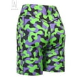 thumbnail image 3 of Gustave Women's High Waisted Yoga Shorts Workout Running Compression Exercise Shorts Camouflage Print Short Pants with Pockets for Gym Biker Cycling "2XL, Green", 3 of 10