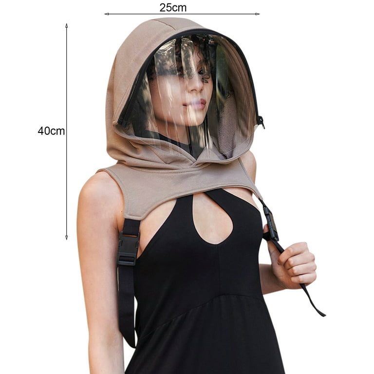 Detachable multi-functional protective hood. The picture was drawn by