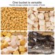 thumbnail image 3 of Contenedor plegable de almacenamiento de comida para perros y gatos con tapa y ruedas, contenedor de aperitivos para perros, 3 of 7