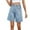 Light Blue, variant on Bermuda Ripped Jeans Shorts for Women Pants Soft Denim Fashion Adjustable Capri Denim Baggy Dressy Casual Womens Jorts S-2XL
