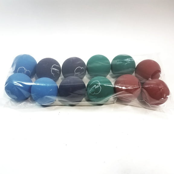 Sky Bounce Multi Color Handball Set of 12 (1 Dozen) Balls (Blue-Black-Red-Green)