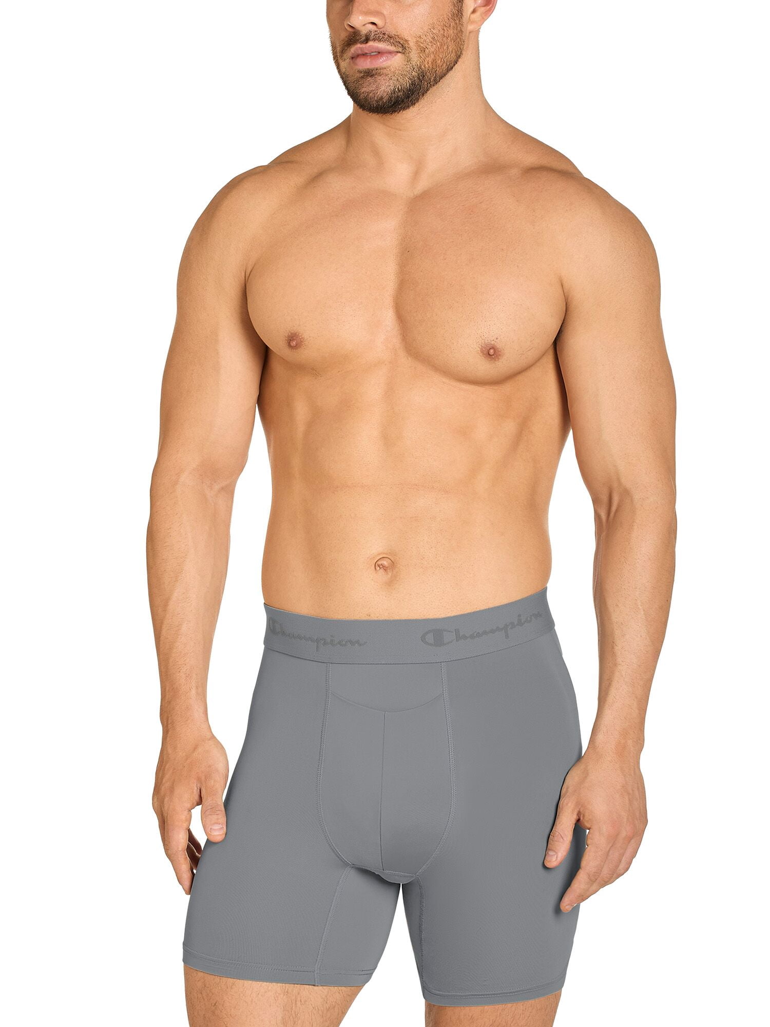 Champion Men’s Boxer Briefs – 3 Pack Performance+ Underwear, Flexible Fit, Moisture-Wicking, Sizes S–2XL