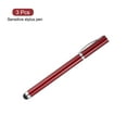 thumbnail image 3 of Bolígrafo de 3 piezas con punta de stylus 2 en 1, bolígrafo de tinta y bolígrafos de stylus de goma de punta fina, rojo, 3 of 7