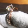 thumbnail image 6 of Silver/Rose Gold Wedding Crown Band Women 925 Silver Round AAA CZ Ring Size 4-10, 6 of 6