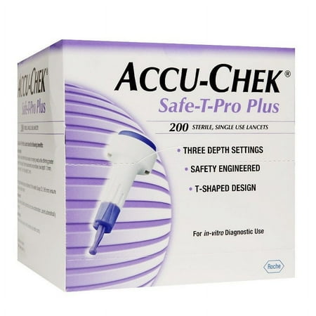 ACCU-CHEK Safe-T-Pro Plus Lancet Model #: 5903448622001 Qty: 1 Box of 200