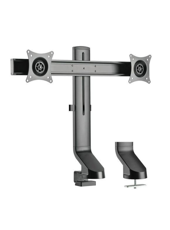 Tripp Lite Dual-display Monitor Arm With Desk Clamp And Grommet Height Adjustable, 17" To 27" Monitors Mounting Kit For 2 Lcd Displays Steel Black Screen Size: 17"-27" Clamp Mountable