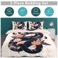 thumbnail image 5 of 3 Pcs Soft Bedding Set, Includes 1 Duvet Cover with Zipper And 2 Pillow,Shams Flower Entwined Snake Full(79"×90"), 5 of 8