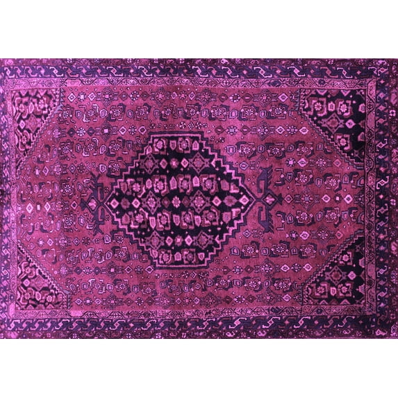 Ahgly Company Indoor Rectangle Persian Purple Traditional Area Rugs, 2' x 4'
