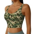 thumbnail image 2 of Goofa Camouflag Printed Sports Bras for Women, High Impact Running Bra Workout Crop Tank Tops Longline Sports Bra Push up-Small, 2 of 9