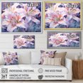 thumbnail image 4 of Designart "Tranquil Watercolor: Coral Lilies" Lilies Floater Framed Canvas Wall Art, 4 of 5