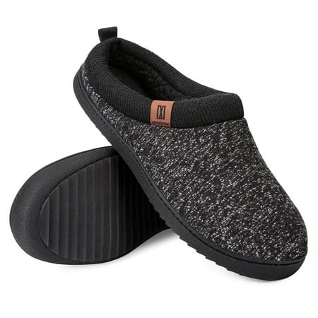

MERRIMAC Men s Comfy Wool Like Knit Memory Foam Clog Slippers Indoor Outdoor