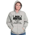 thumbnail image 3 of Deer Hunting Definition Antlers Unisex Fleece Graphic Zip Up Hoodie Brisco Brands 3X, 3 of 5