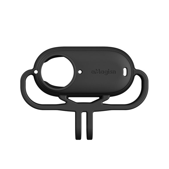 Shockproof Silicone Case for Go 3 Protective Frame Mount 1/4 Thread Adapter Protective Cover,Horizontal Black