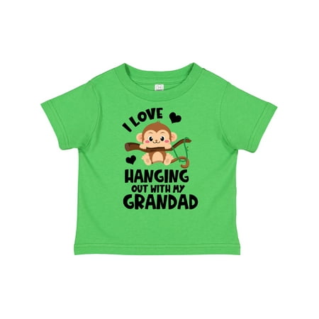 

Inktastic Monkey I Love Hanging out with My Grandad Gift Toddler Boy or Toddler Girl T-Shirt