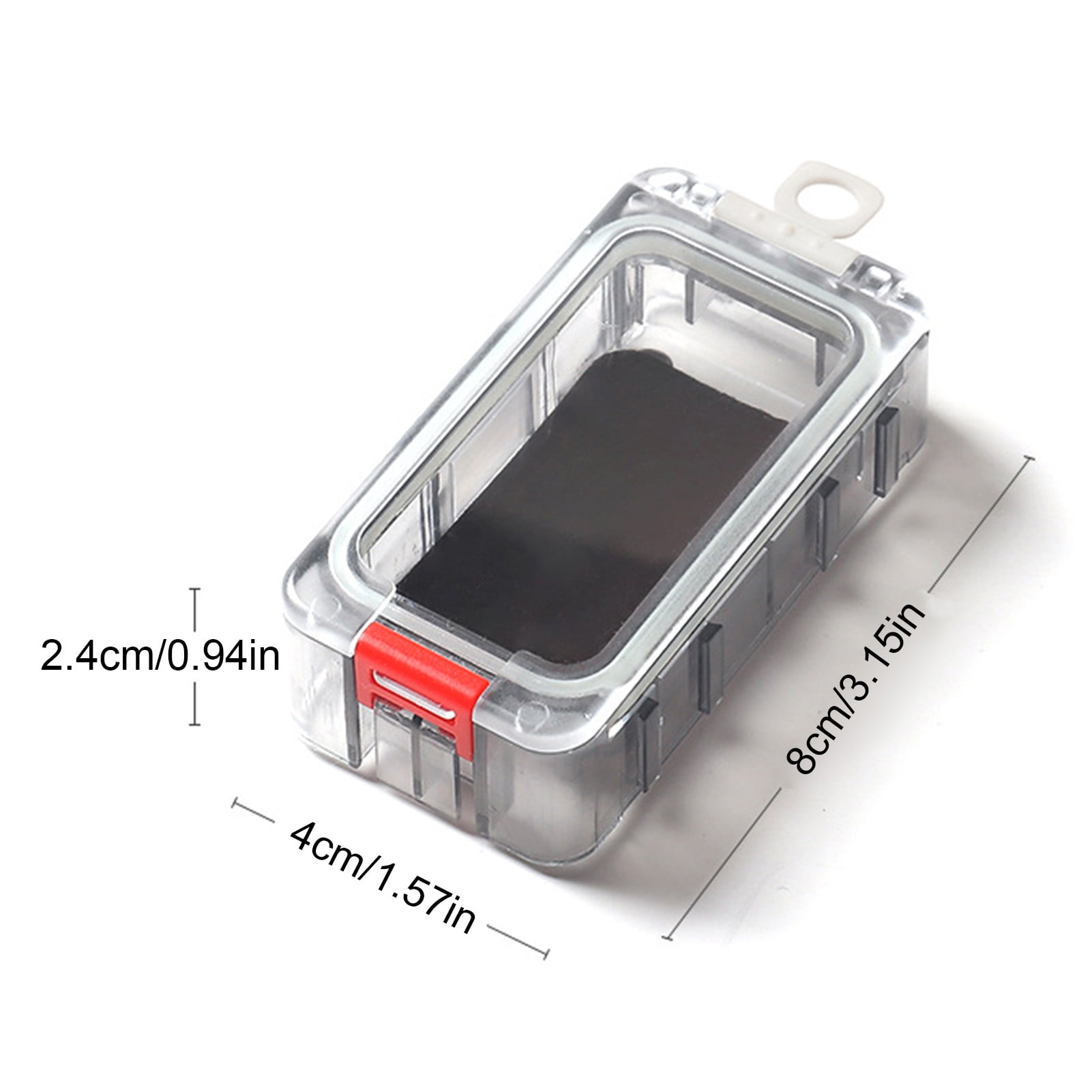 Rupoun Spliceable Night Glow Fishing Tackle Box, Magnetic Waterproof Lure Bait Organizer Tool Container for Outdoors (Red White, 6 Pieces, 5.12x3.15x2.36 inches / 13x8x6 cm)