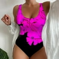thumbnail image 1 of Women's Swimwear One Piece Swimsuit Printing Floral Stylish Bathing Suits, 1 of 2