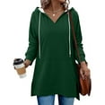 thumbnail image 2 of Oversized Half Zip Hoodies for Women, V Neck Womens Sweatshirts, Fall Pullover Winter Outfits, 2 of 7