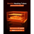 thumbnail image 3 of VEVOR Electric Pizza Oven, 12-inch Countertops Pizza Ovens, 572°F Max Temp, 1450W Indoor Pizzas Maker w/Timing & Temp Control, Pizza Cooker w/Dual Heat Tube, Crumb Tray, for Diner and Home Kitchen, 3 of 9